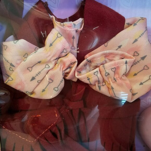 New Adventures Style Girls Doll Outfit Pink Dress Fringe Vest Boho for 18" Dolls - Picture 3 of 8